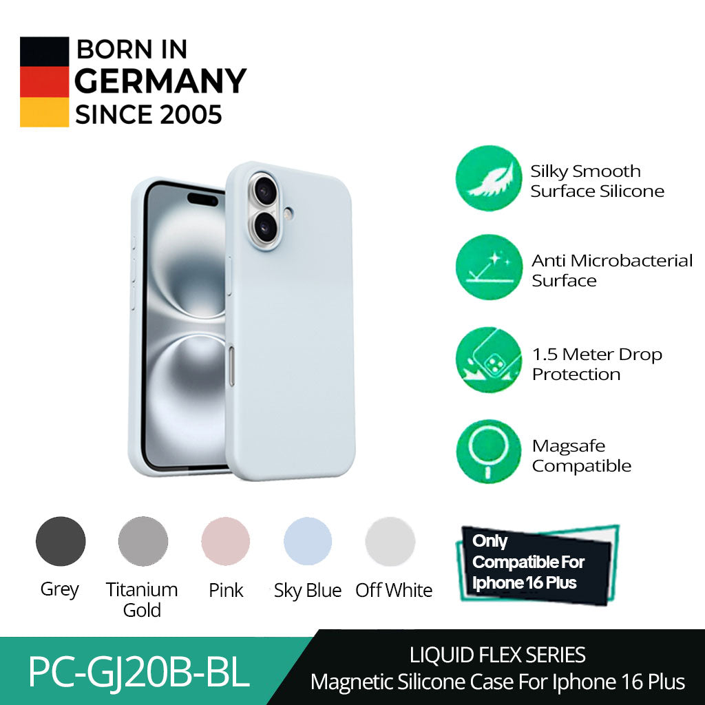 AUKEY iPhone 16 Plus Magsafe Case Silicone Premium Casing Hp Liquid Flex Series PC-GJ20B
