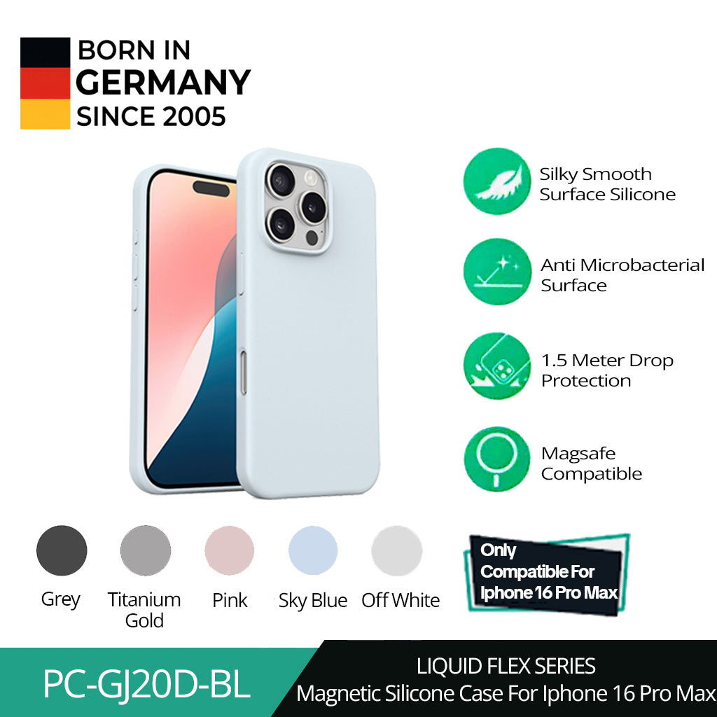 Casing Silikon Premium Magsafe iPhone 16 ProMax AUKEY Casing HP Liquid Flex Series PC-GJ20D
