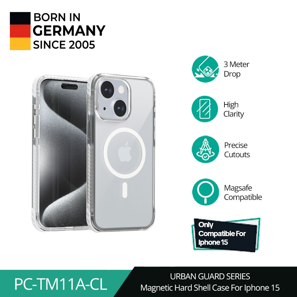 AUKEY iPhone 15 Premium Protection Clear Case PC-TM11-CL with MagSafe