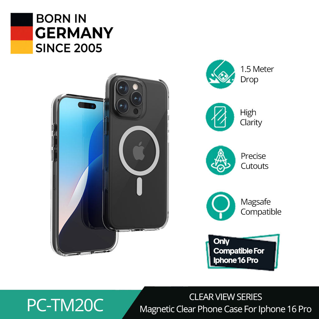 AUKEY iPhone 16 Magsafe Clear Case Premium PC-TM20