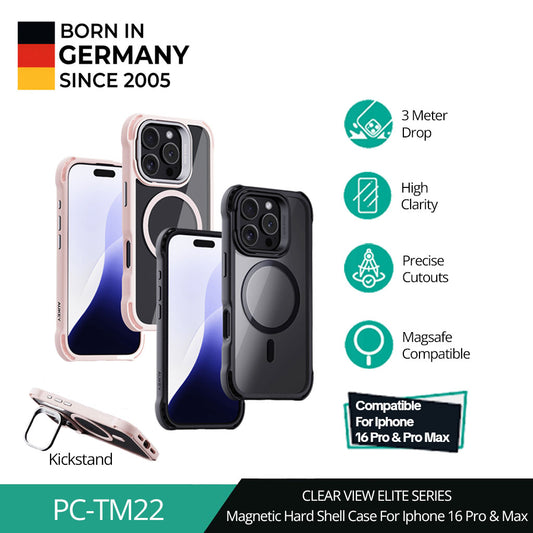 AUKEY iPhone 16 Pro & ProMax Magsafe Clear Case Elite Premium PC-TM22