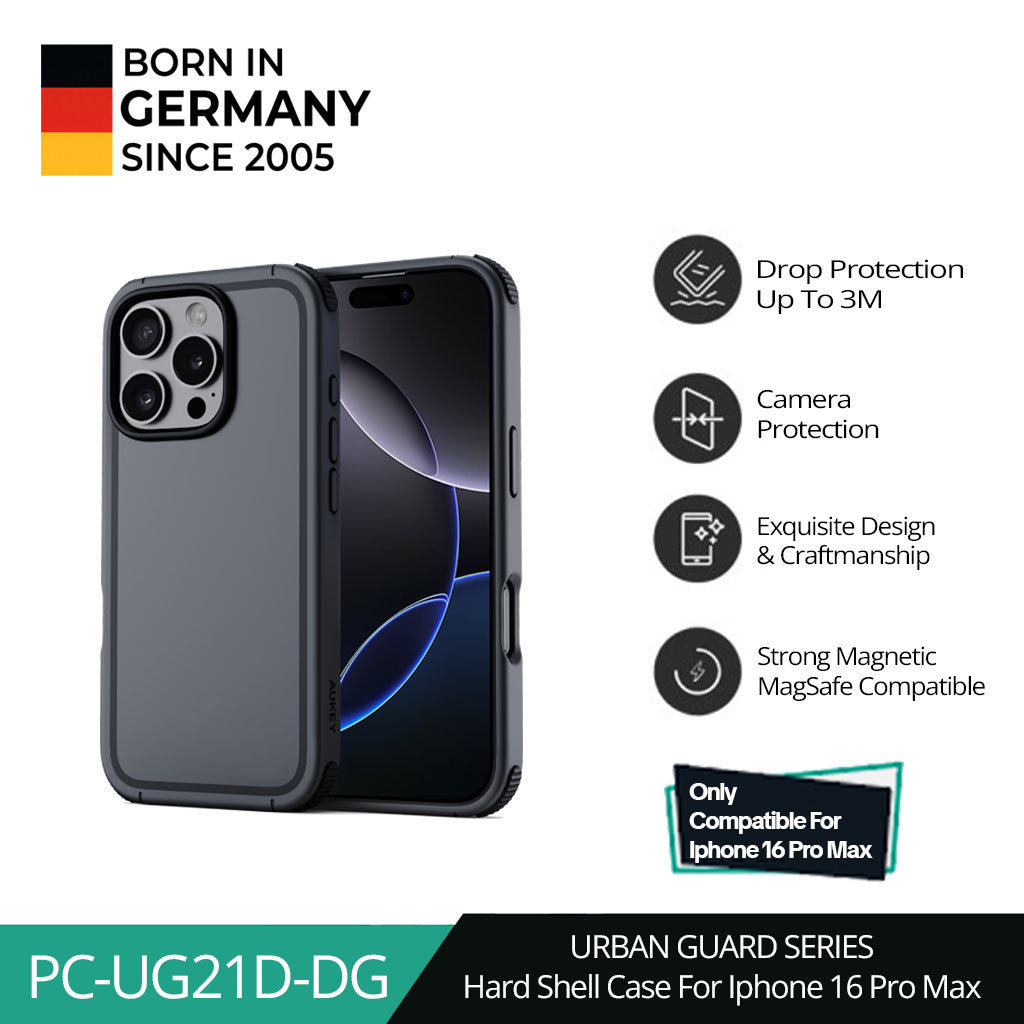 AUKEY iPhone 16 Pro & ProMax Magsafe Hard Shell Case Urban Guard Premium PC-UG21