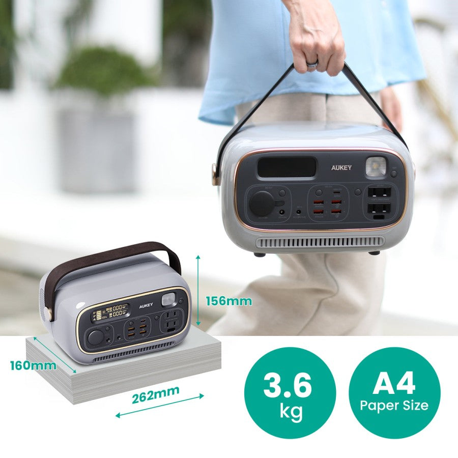 Stasiun Daya Portabel AUKEY 82.500 mAh PD QC 3.0 400W 297Wh Power Studio (240V) PS-RE03