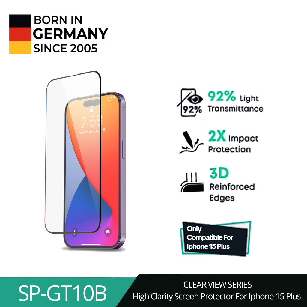AUKEY iPhone 15 Premium Tempered Glass Screen Protector SP-GT10