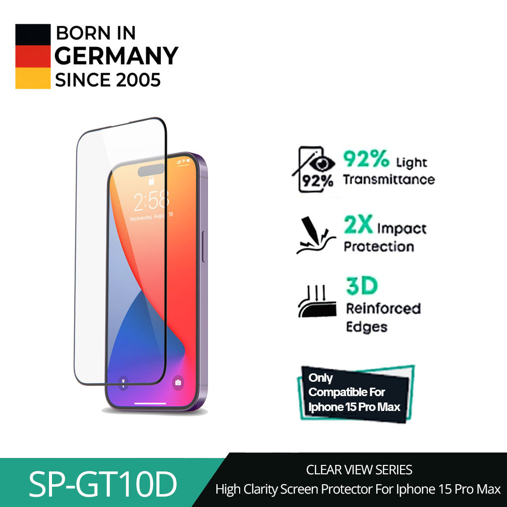 AUKEY iPhone 15 Premium Tempered Glass Screen Protector SP-GT10