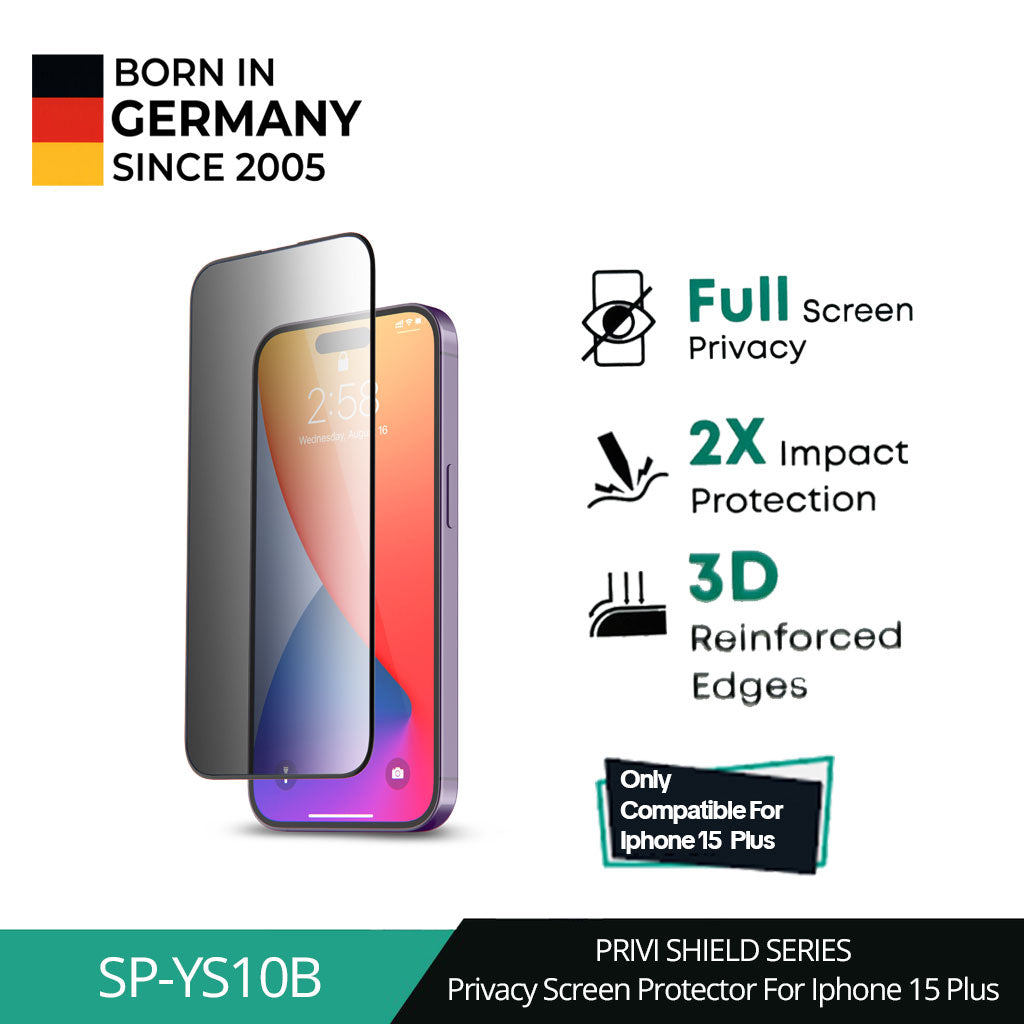AUKEY iPhone 15 Premium PriviShield Privacy Tempered Glass SP-YS10