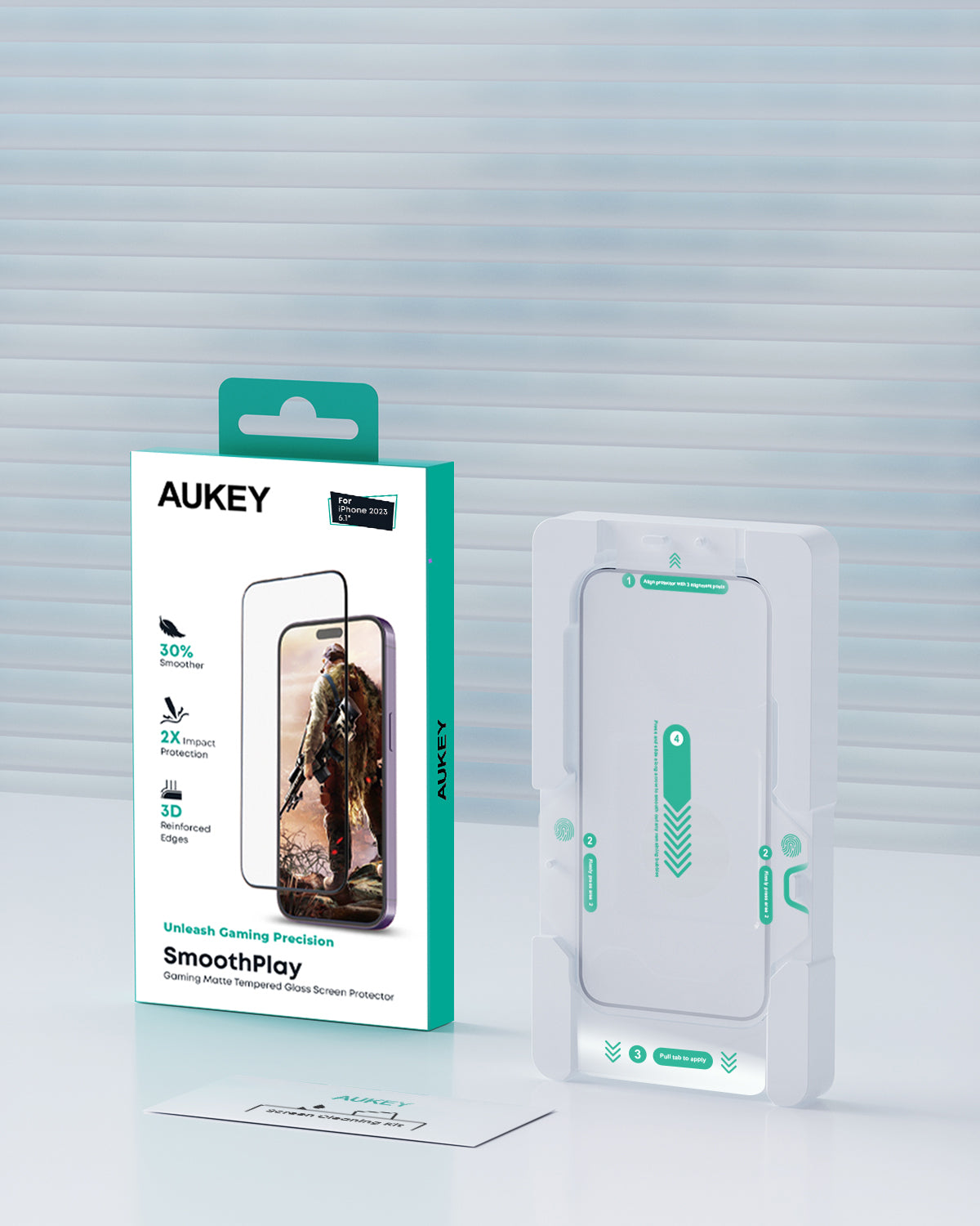 AUKEY iPhone 15 Premium Gaming Anti-Glare Matte Tempered Glass SP-YX10