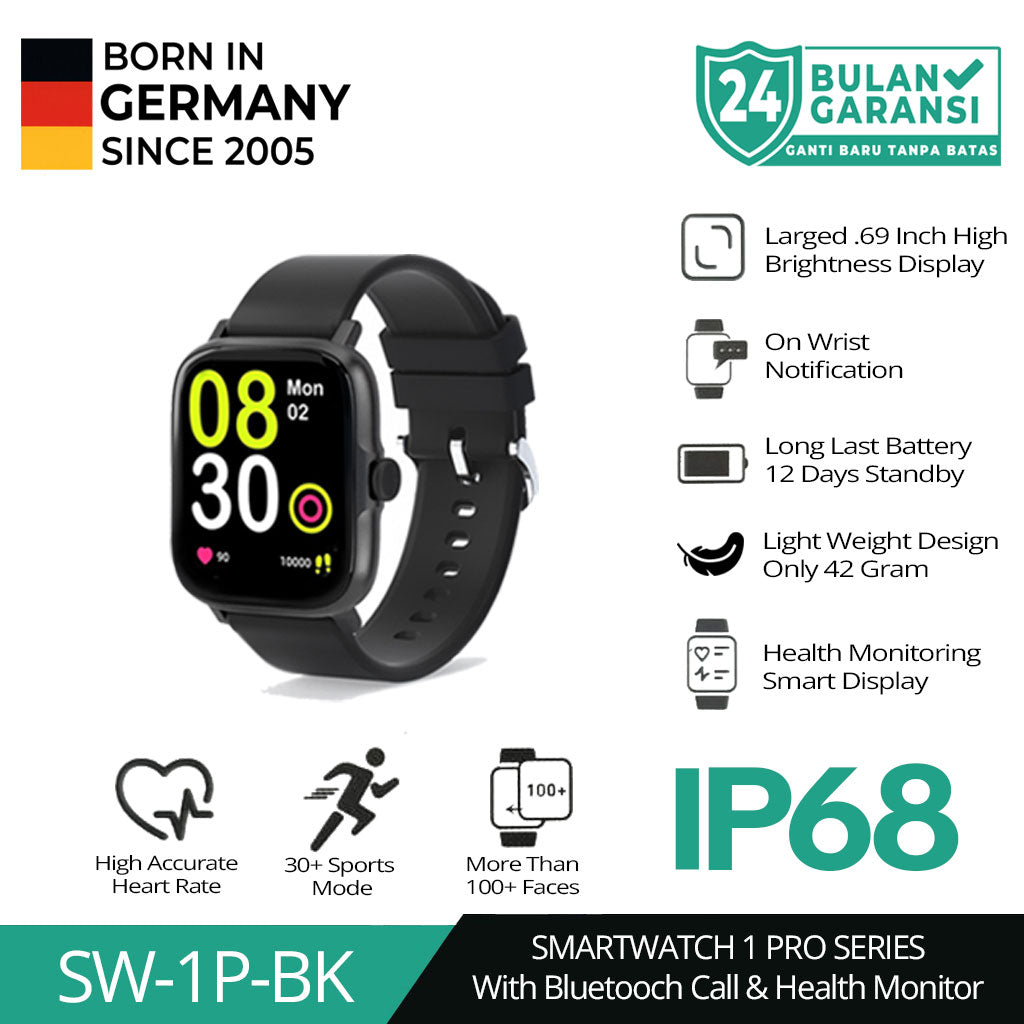 AUKEY SmartWatch 1 Pro Water Proof IP68 With Bluetooth Call SW-1P
