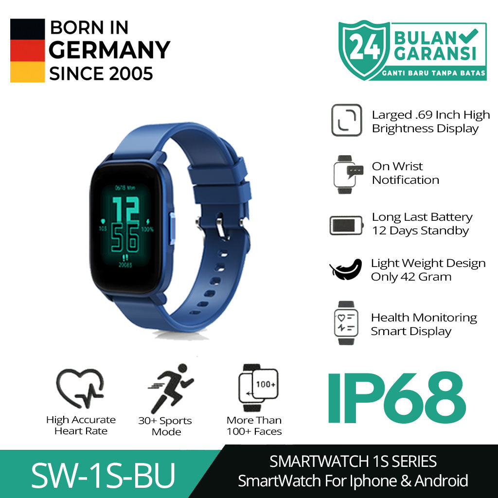 AUKEY SmartWatch 1 S Water Proof IP68 With Bluetooth Call SW-1S