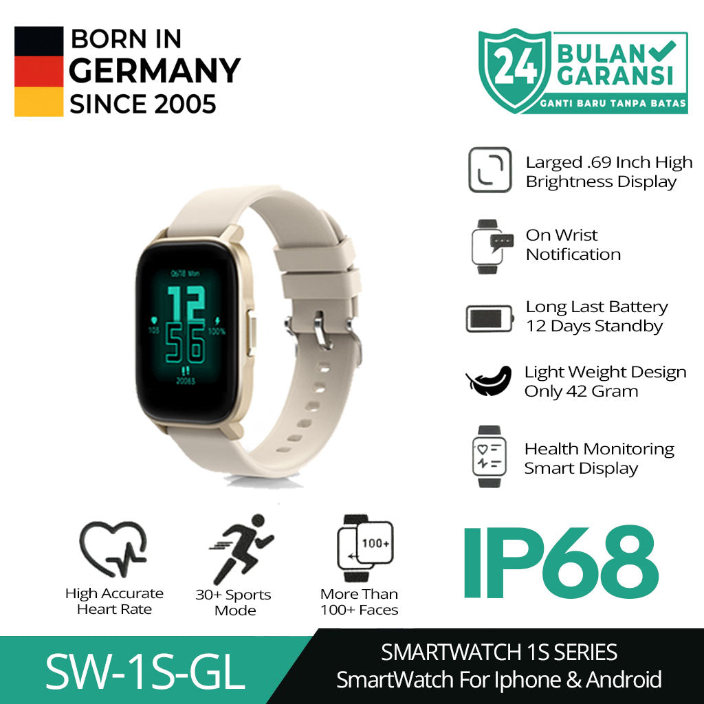 AUKEY SmartWatch 1 S Water Proof IP68 With Bluetooth Call SW-1S