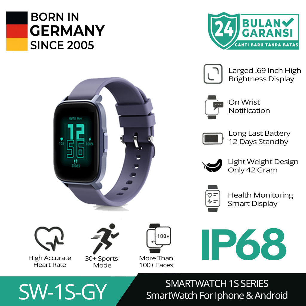 AUKEY SmartWatch 1 S Water Proof IP68 With Bluetooth Call SW-1S