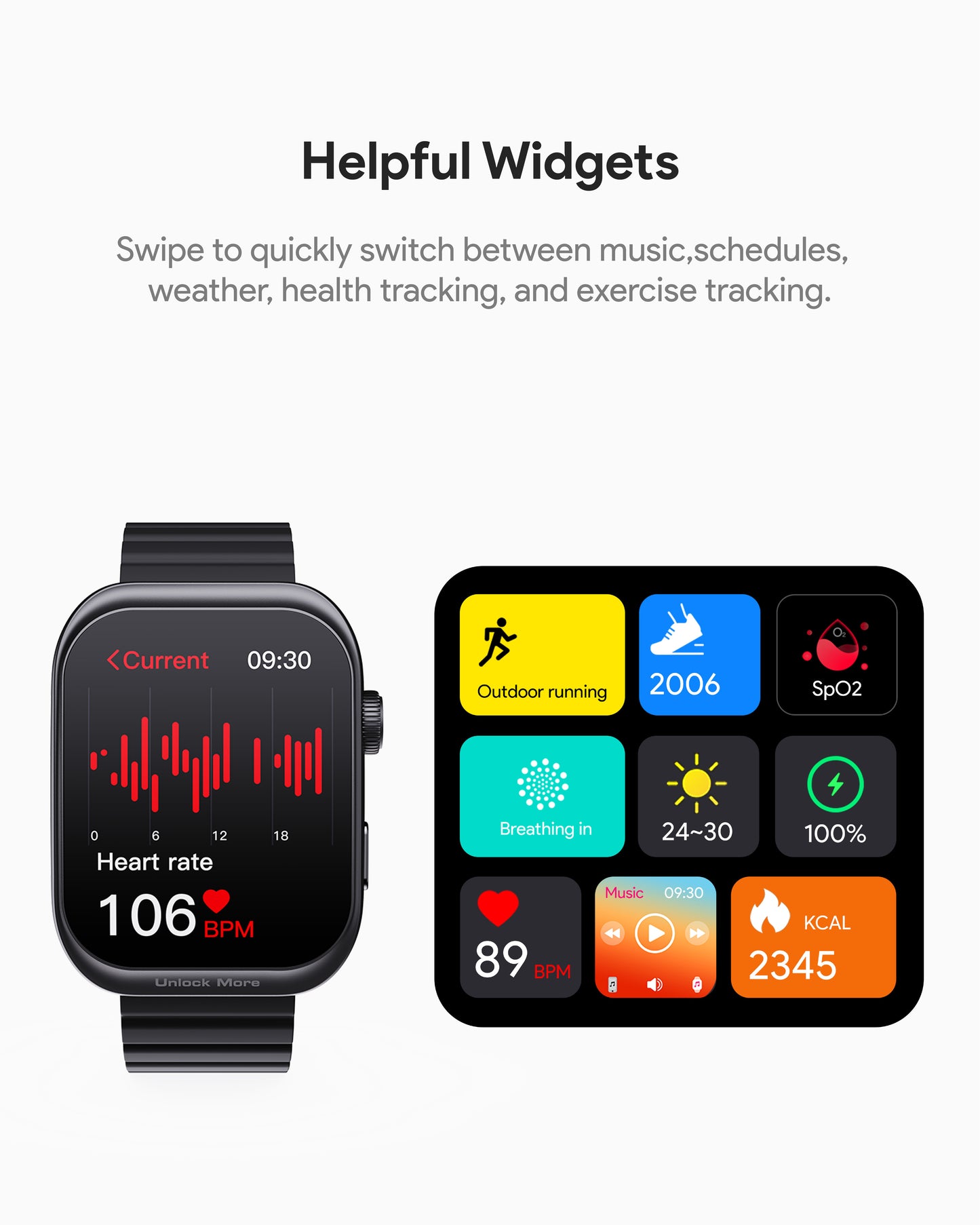 AUKEY SmartWatch 1 Ultra 1'96" Amoled Display IP67 Waterproof With 2 Sided Magnetic Stripe SW-1U