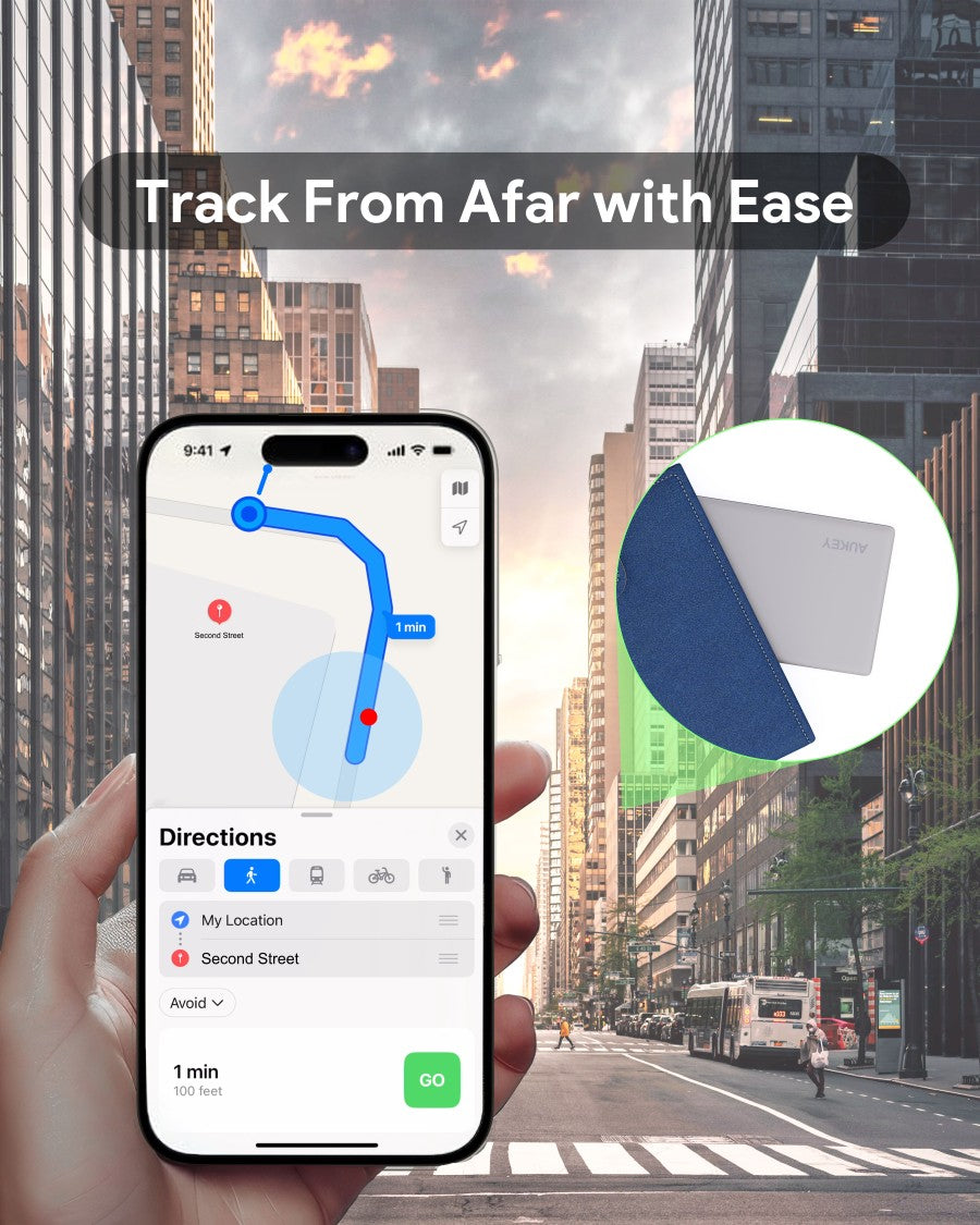 AUKEY Smart Slim AirTag Bluetooth Tracker For Apple Track Mate 2 Series TM-20