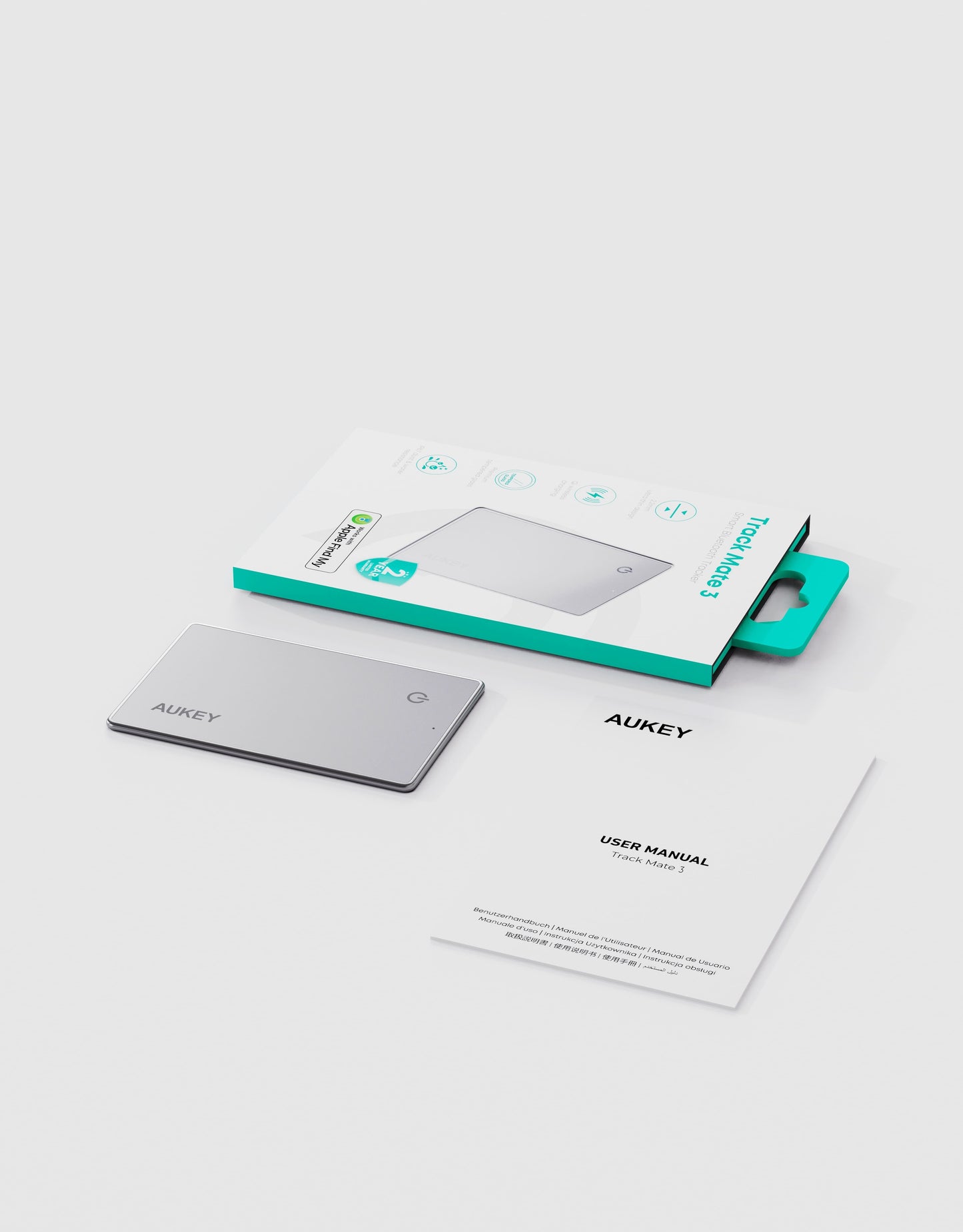AUKEY Smart Wireless Charging AirTag Pelacak Bluetooth Untuk Apple Track Mate 3 Seri TM-21