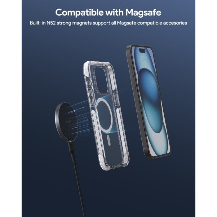 AUKEY iPhone 15 Premium Protection Clear Case PC-TM11-CL with MagSafe