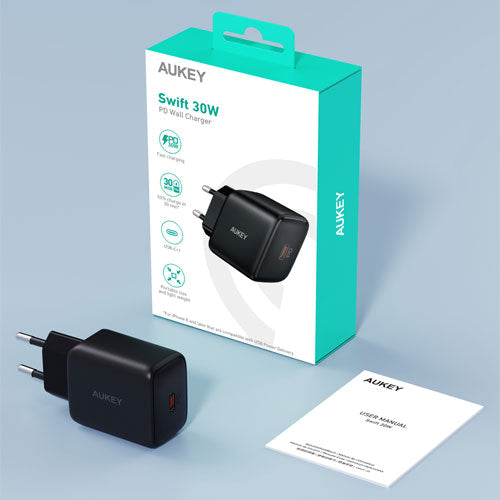 Aukey Charger Type C 30W PD 3.0 Power Delivery Fast Charging PA-R1P