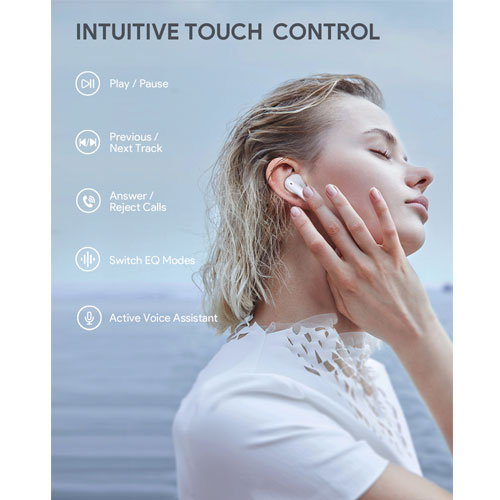 AUKEY TWS Bluetooth 5.3 Earbud Nirkabel Sejati IPX4 Tahan Air EP-M2