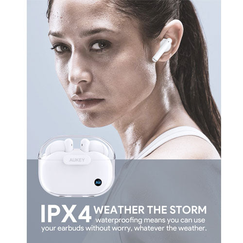 AUKEY TWS Bluetooth 5.3 Earbud Nirkabel Sejati IPX4 Tahan Air EP-M2