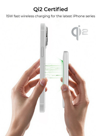 Aukey Power Bank Super Slim 5000 mAh Qi2 Magnetic Wireless Powerbank 20W MagSafe Samsung Iphone Pengisian Cepat Magnet Kuat Alumunium - PB-MS07