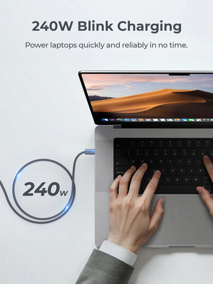 AUKEY Kabel Charger DTY Braided USB C To C Fast Charging Up To 240W 1 Meter & 1.8 Meter CB-DCC241 & CB-DCC242