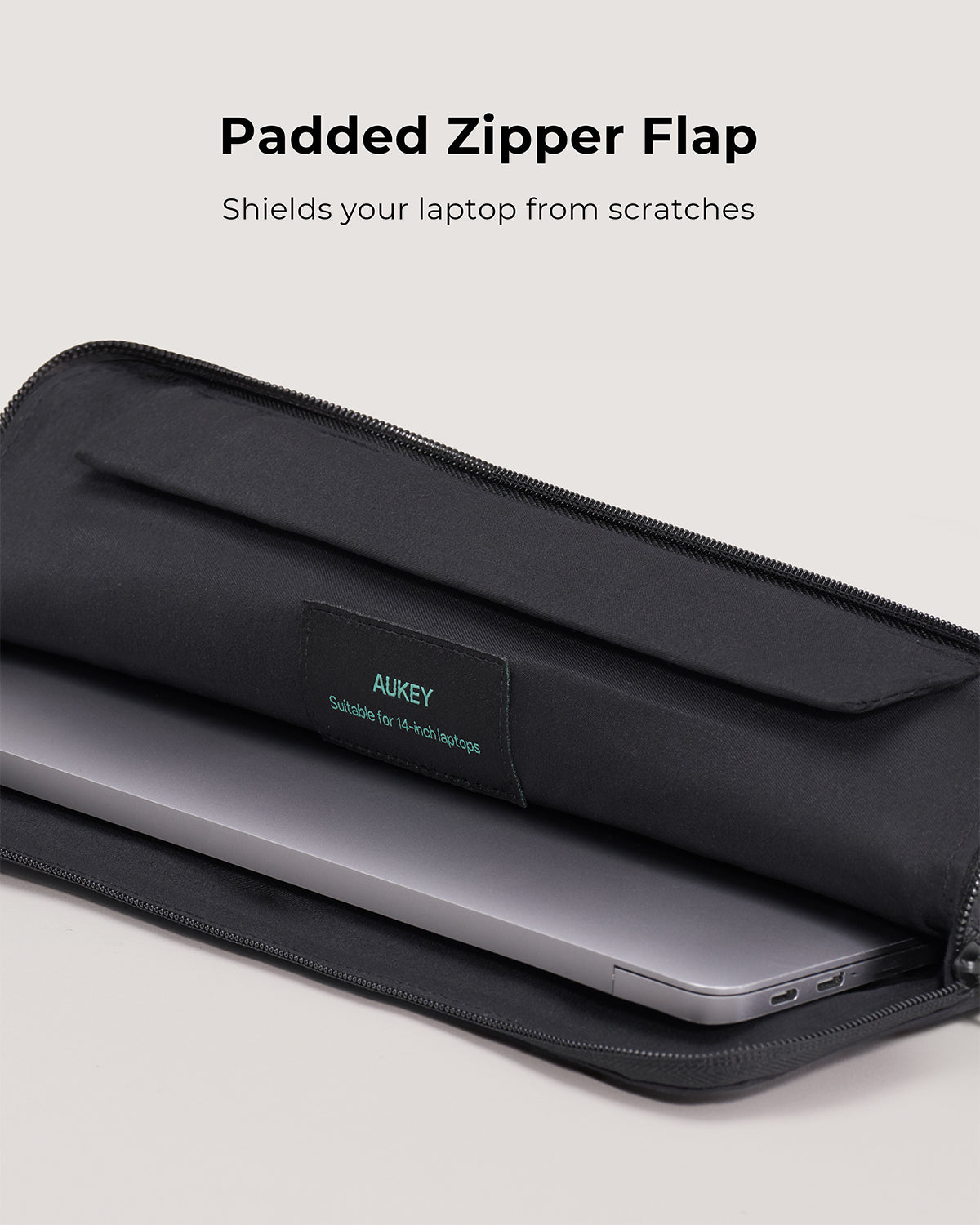 Aukey Laptop Sleeve Black 13/14/16 Inch Tas Laptop Slim Premium, Anti Gores & Shockproof - LS-EU13 / LS-EU14 / LS-EU16