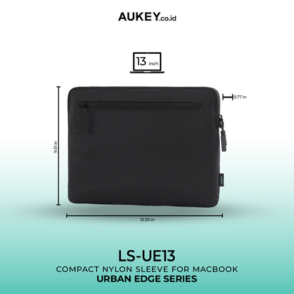 Aukey Laptop Sleeve Black 13/14/16 Inch Tas Laptop Slim Premium, Anti Gores & Shockproof - LS-EU13 / LS-EU14 / LS-EU16