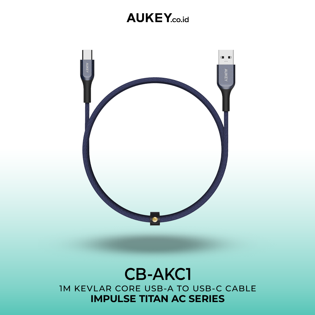 AUKEY Kabel Charger USB-A to USB-C CB-AKC1 Kevlar Core 1,2M