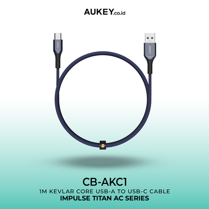 AUKEY Kabel Charger USB-A to USB-C CB-AKC1 Kevlar Core 1,2M