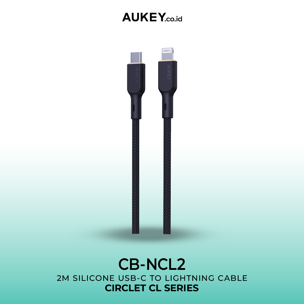 AUKEY Kabel Charger USB-C to Lightning MFI CB-NCL2 Braided Nylon 1.8M