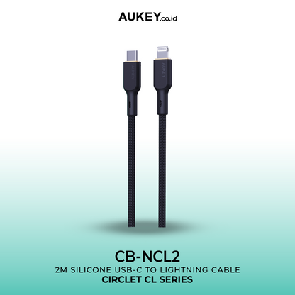 AUKEY Kabel Charger USB-C to Lightning MFI CB-NCL2 Braided Nylon 1.8M