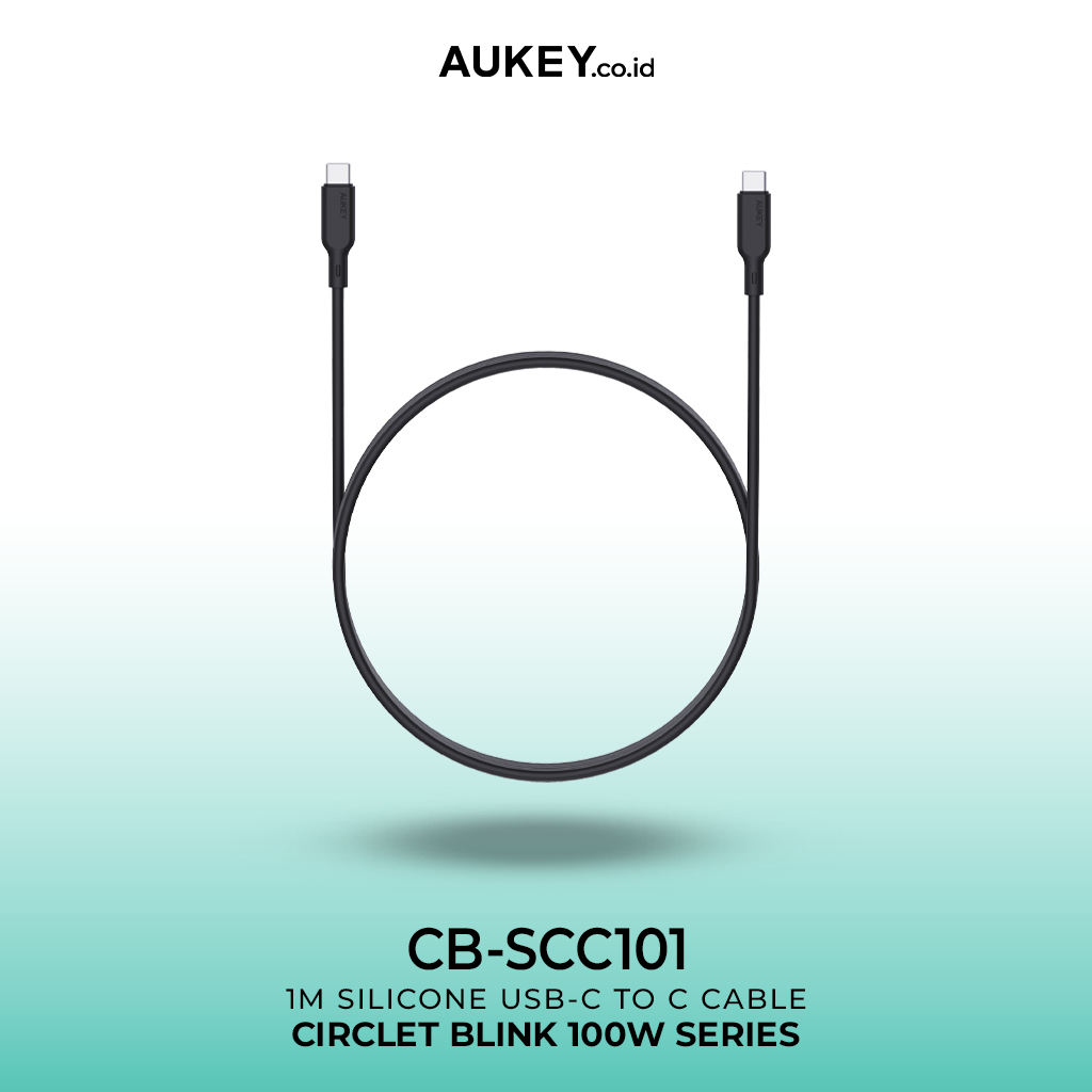 AUKEY Kabel Charger USB C To C Fast Charging Up To 100W Silicone Material 1 Meter CB-SCC101