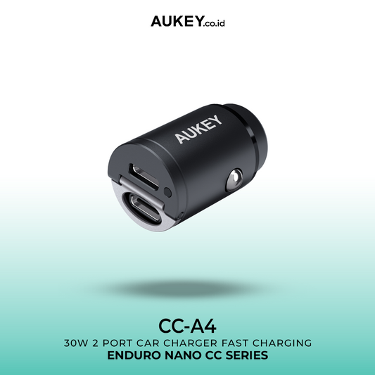 AUKEY Car Charger 30W Dual Port USB C PD 3.0 CC-A4