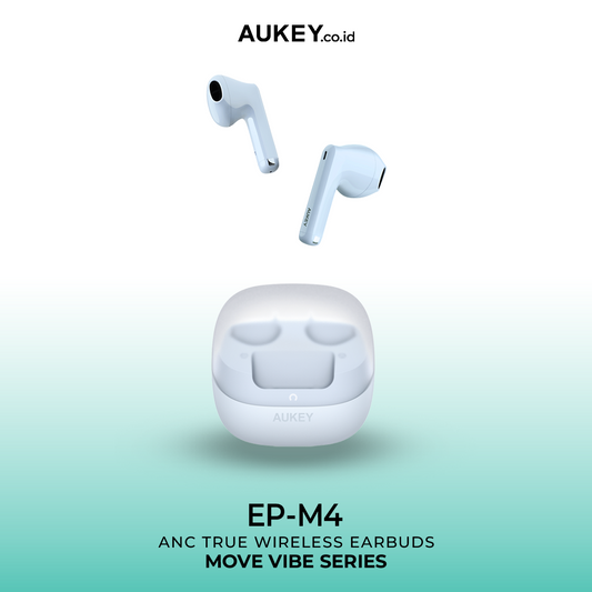 AUKEY TWS Bluetooth Active Noise Cancelling Move Vibe Series True Wireless Earbuds EP-M4