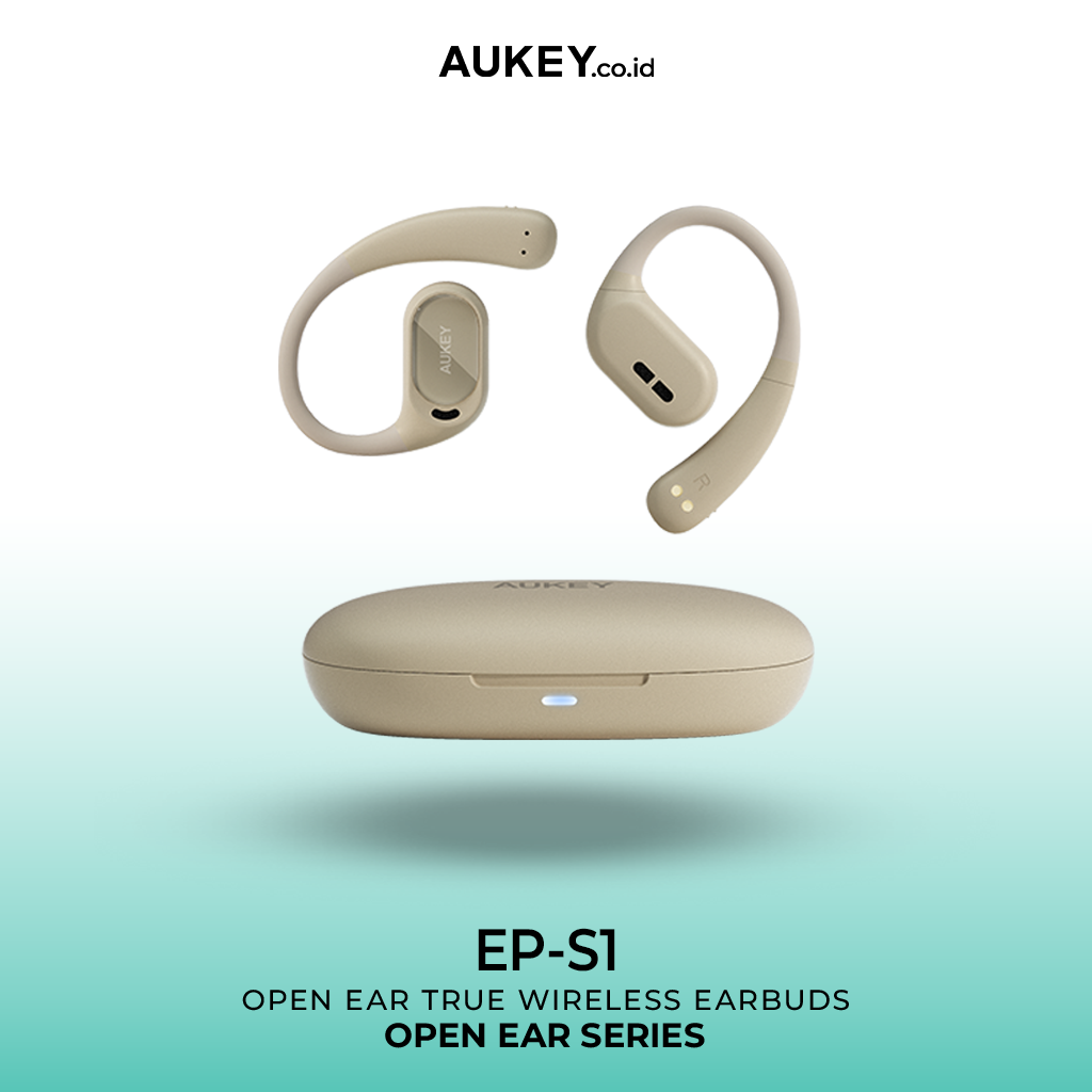 AUKEY Open Ear Seri Nirkabel Sejati Bluetooth Dengan Kontrol Aplikasi IPX4 EP-S1