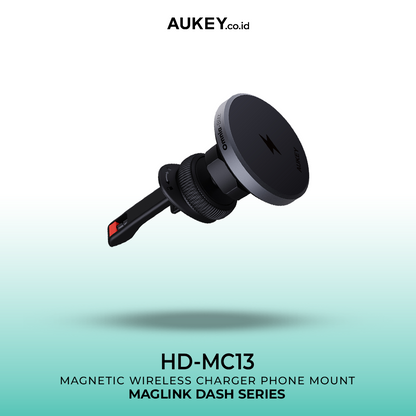 AUKEY Magnetic Car Phone Mount Holder Wireless Charging 15W HD-MC13
