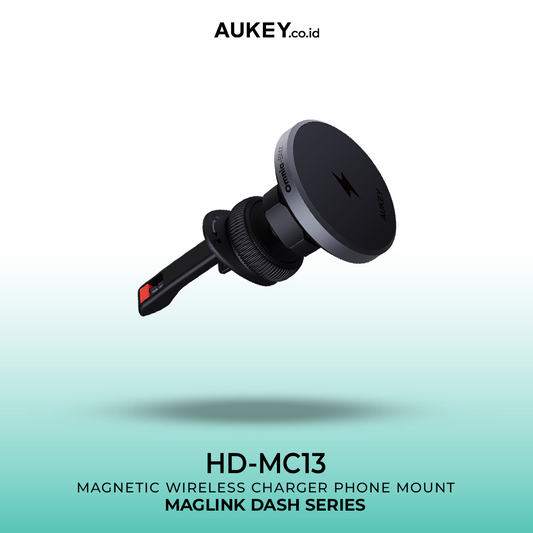 AUKEY Magnetic Car Phone Mount Holder Wireless Charging 15W HD-MC13
