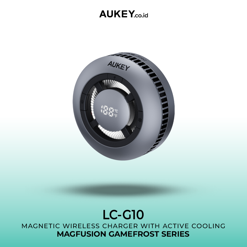 AUKEY Qi2 Magnetic Gaming Wireless Charger 15W With Active Cooling LC-G10