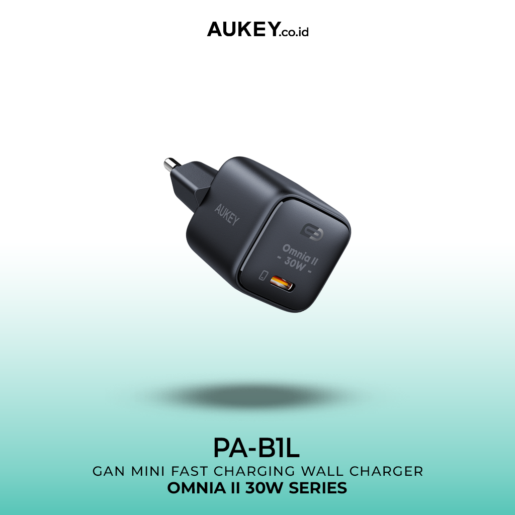 AUKEY Charger Type C 30W PA-B1L-BK GAN PD 3.0 PPS Fast Charging