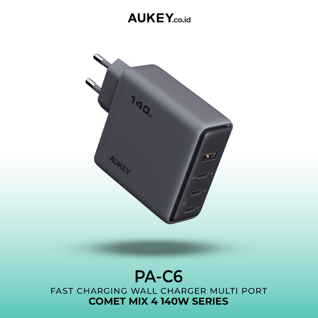 AUKEY Charger Type C 140W GAN III PD 3.0 PPS Super Fast Charging Comet Mix 4 140W Series PA-C6