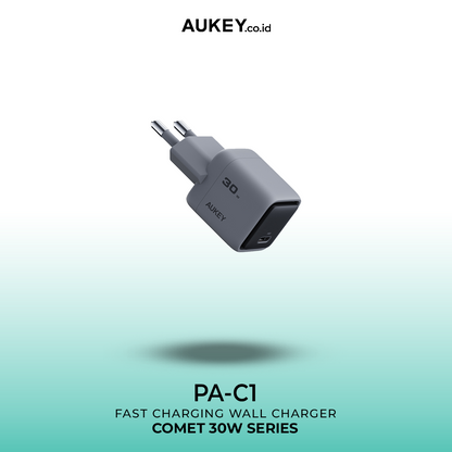 AUKEY Charger Type C 30W GAN III PD 3.0 PPS Super Fast Charging Comet 30W Series PA-C1