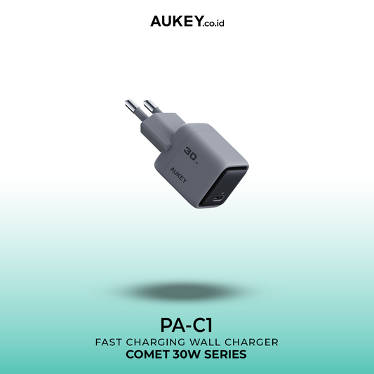 AUKEY Charger Type C 30W GAN III PD 3.0 PPS Super Fast Charging Comet 30W Series PA-C1