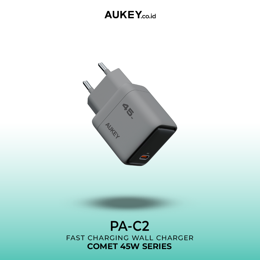 AUKEY Charger Type C 45W GAN III PD 3.0 PPS Super Fast Charging Comet 45W Series PA-C2