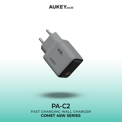 AUKEY Charger Type C 45W GAN III PD 3.0 PPS Super Fast Charging Comet 45W Series PA-C2