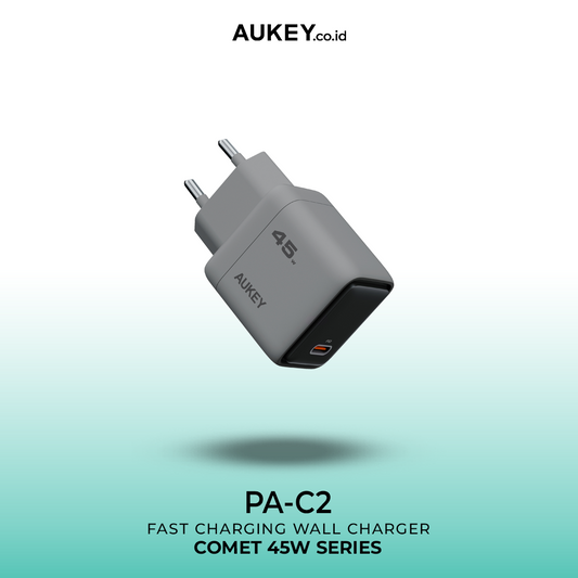 AUKEY Charger Type C 45W GAN III PD 3.0 PPS Super Fast Charging Comet 45W Series PA-C2