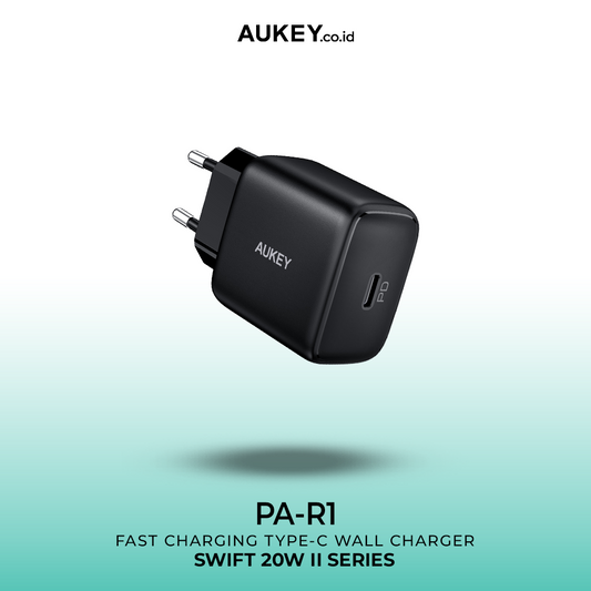 Port Pengisi Daya AUKEY USB C 20W PA-R1-BK