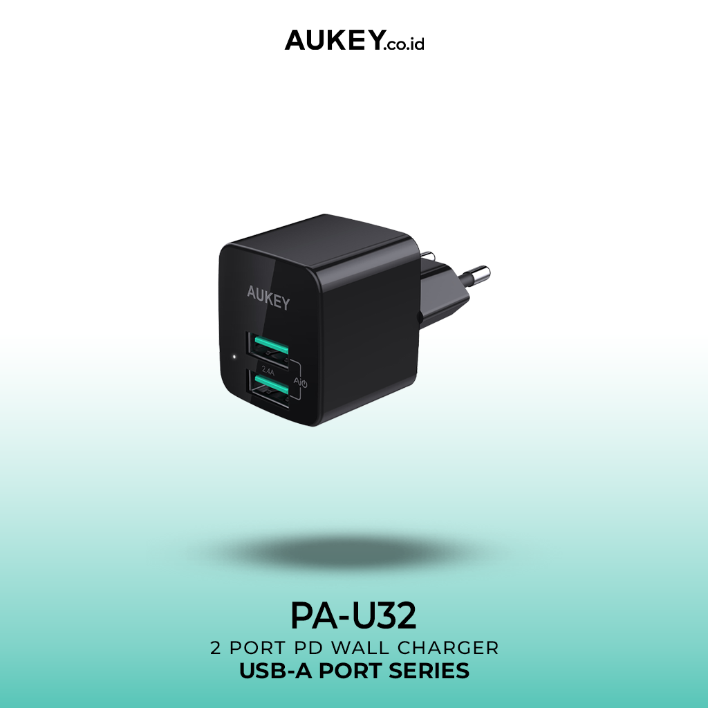 AUKEY Charger Dual Port USB A 12W PA-U32-BK