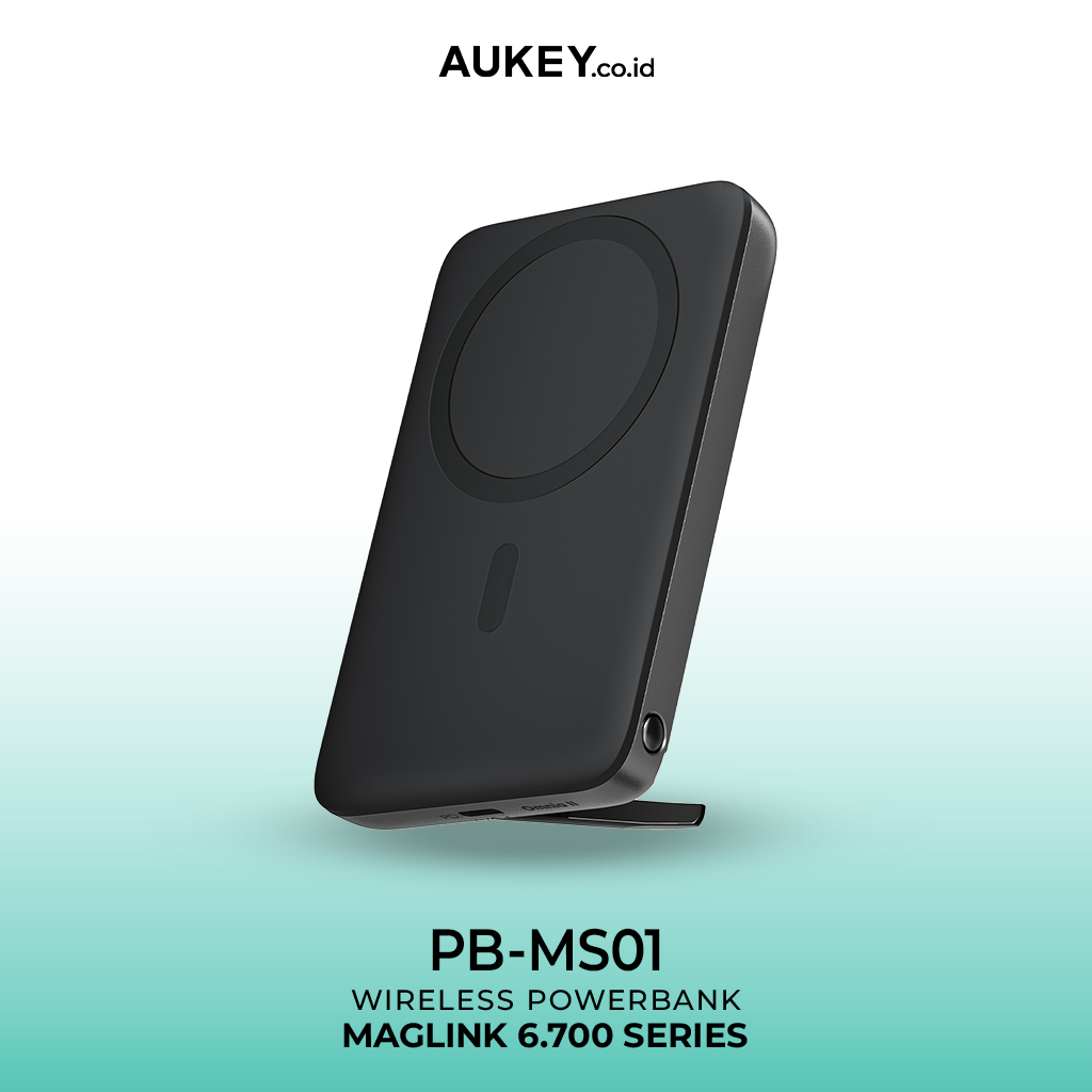 AUKEY Wireless Powerbank Magsafe 6700mah USB-C 20W PD PB-MS01