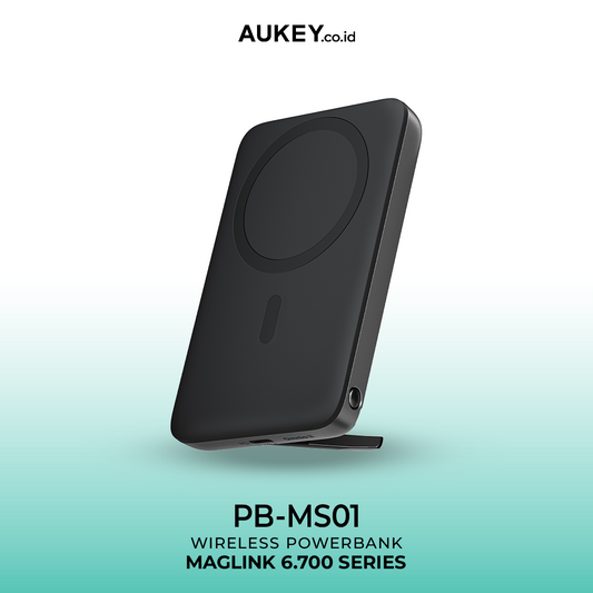 AUKEY Wireless Powerbank Magsafe 6700mah USB-C 20W PD PB-MS01