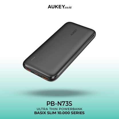 AUKEY Powerbank 10000mah PB-N73S-BK USB C 20W PD 3.0 Slim Portable