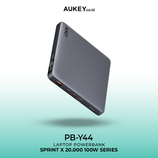 AUKEY Powerbank 20000mah PB-Y44 Grey USB C 100W PD 3.0 PPS